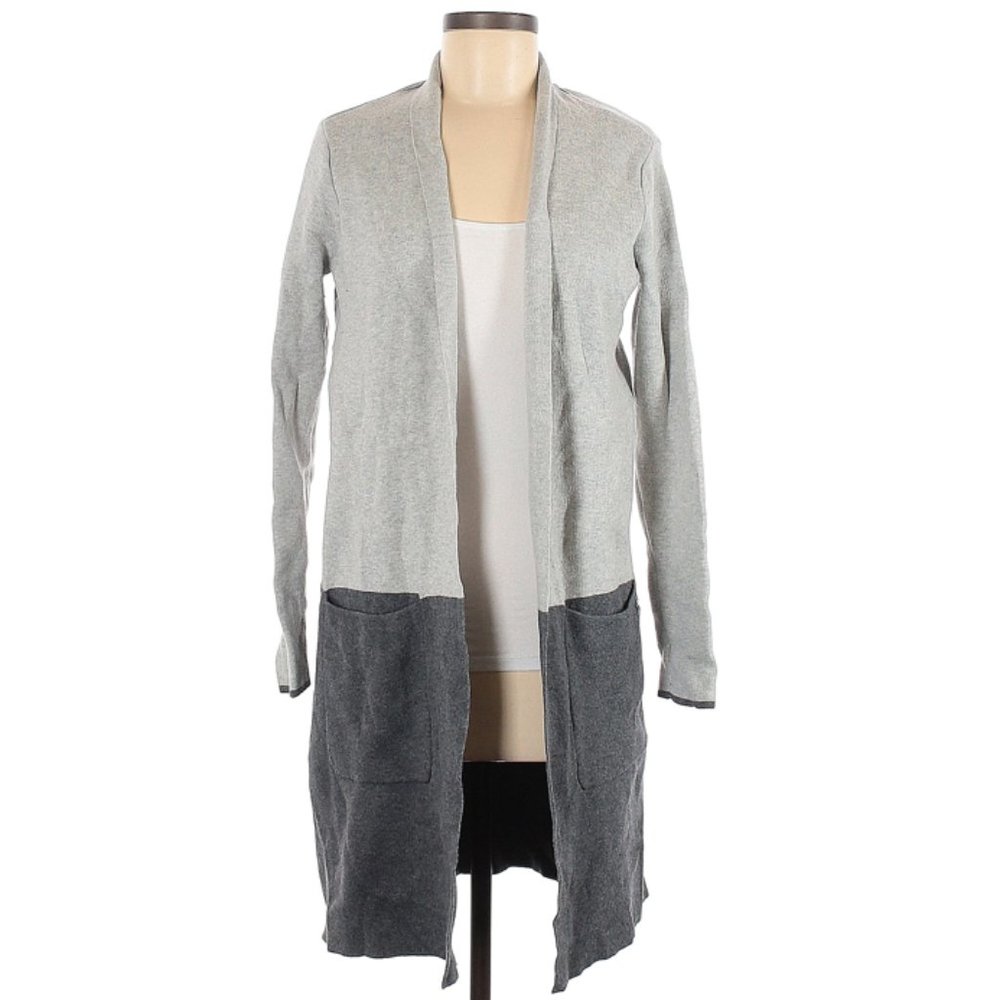 Gray Color Block Joules Cardigan